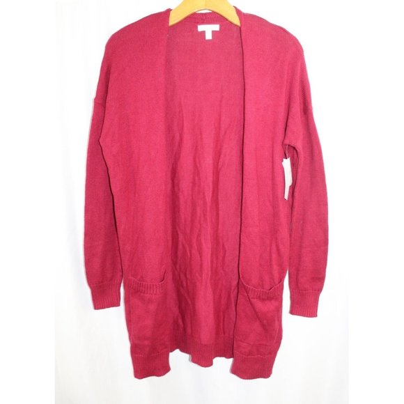 NWT Abound Womens Red‎ Rumba Open Front Cardigan Sweater S - Picture 1 of 6